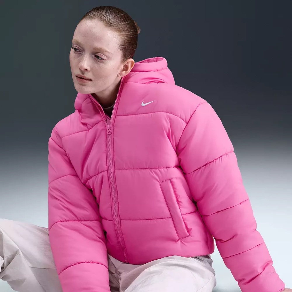 Nike Women's Sportswear Classic Puffer Therma-FIT Loose Hooded Jacket Size S